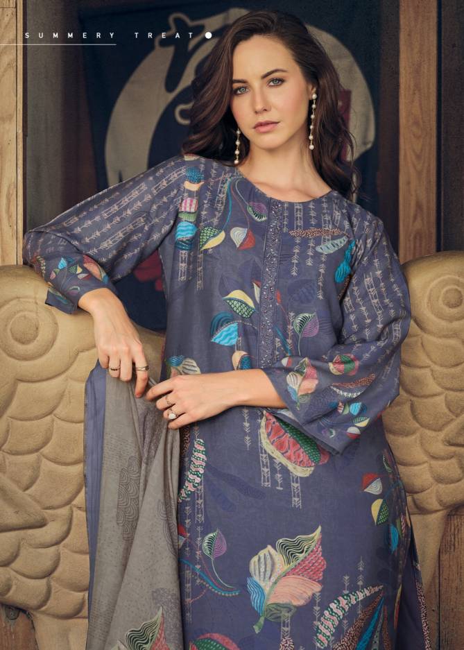 Summet Bloom By Prm 5433 To 5440 Printed Dress Material Wholesale Clothing Distributors In India